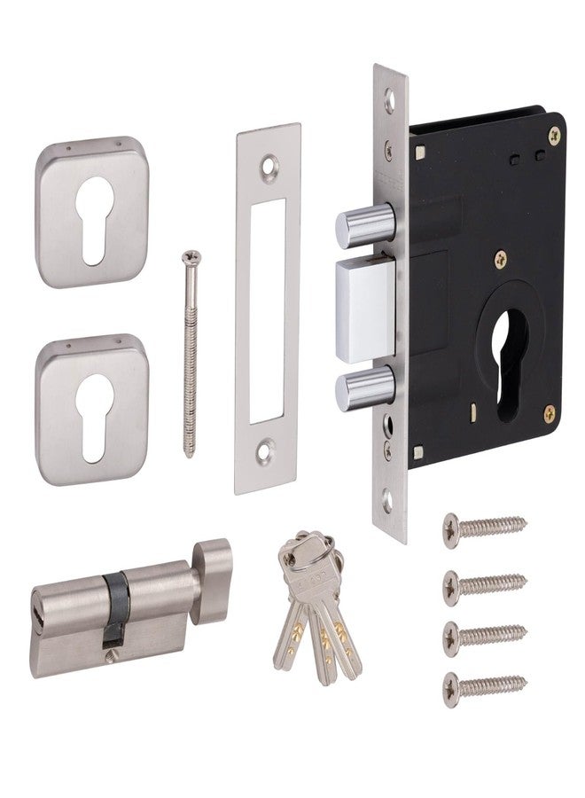 Kunal Dead Lock for Main Door Lock 70mm Cylinder with 3 Computerised Brass Keys SS Finish Stainles Steel Material (Pack of-1) - Image 5